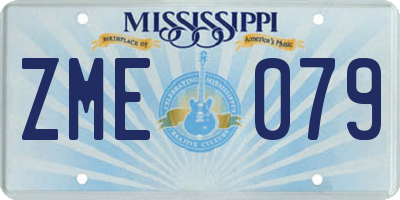 MS license plate ZME079