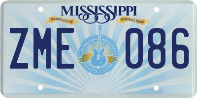 MS license plate ZME086