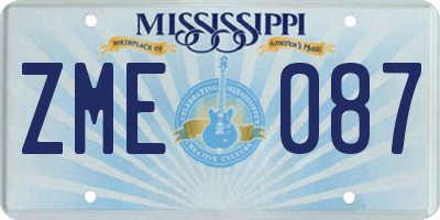 MS license plate ZME087