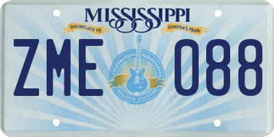 MS license plate ZME088