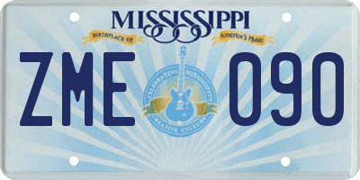 MS license plate ZME090