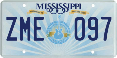 MS license plate ZME097