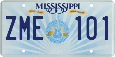MS license plate ZME101