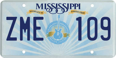 MS license plate ZME109