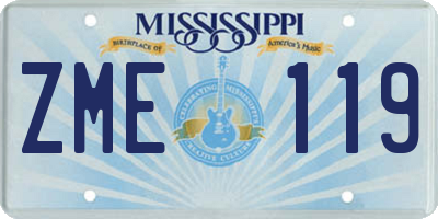 MS license plate ZME119