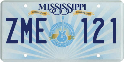 MS license plate ZME121
