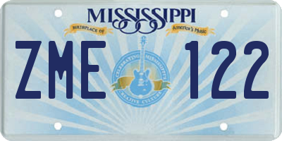 MS license plate ZME122