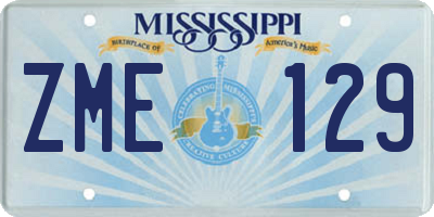 MS license plate ZME129