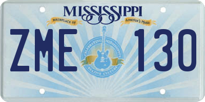 MS license plate ZME130