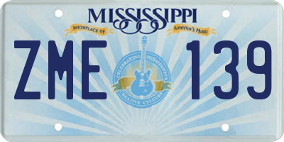 MS license plate ZME139