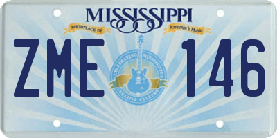 MS license plate ZME146