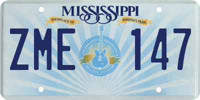 MS license plate ZME147