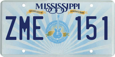 MS license plate ZME151