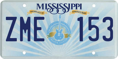 MS license plate ZME153