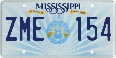 MS license plate ZME154