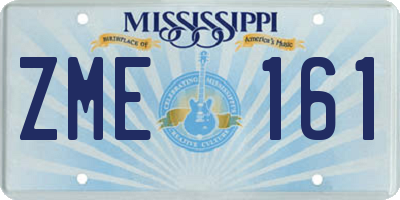MS license plate ZME161