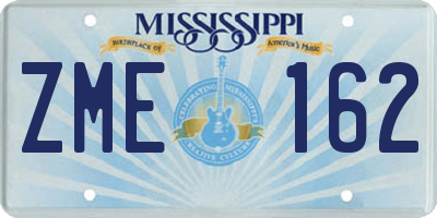 MS license plate ZME162