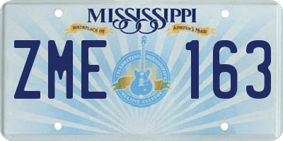 MS license plate ZME163