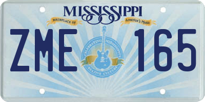 MS license plate ZME165