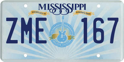 MS license plate ZME167