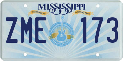 MS license plate ZME173