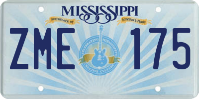 MS license plate ZME175