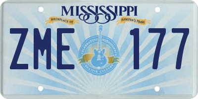 MS license plate ZME177
