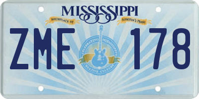 MS license plate ZME178