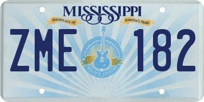 MS license plate ZME182