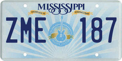 MS license plate ZME187