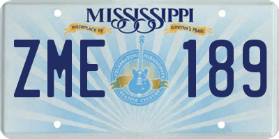 MS license plate ZME189