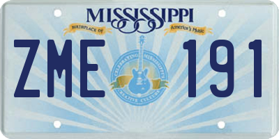 MS license plate ZME191