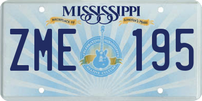 MS license plate ZME195