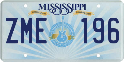 MS license plate ZME196