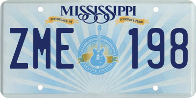 MS license plate ZME198