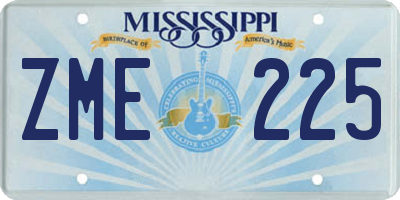 MS license plate ZME225