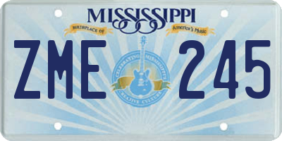 MS license plate ZME245