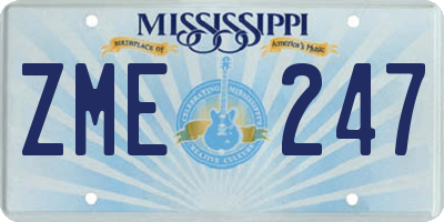 MS license plate ZME247
