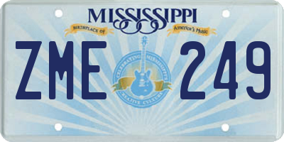 MS license plate ZME249