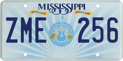 MS license plate ZME256