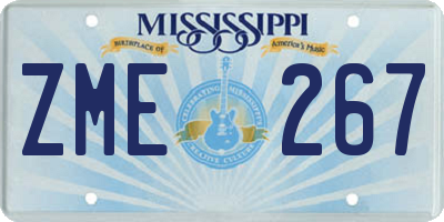 MS license plate ZME267