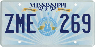 MS license plate ZME269