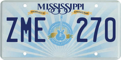 MS license plate ZME270
