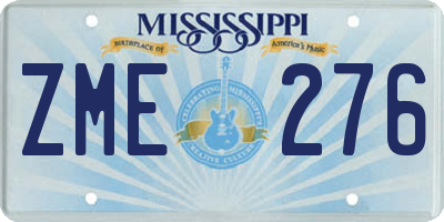 MS license plate ZME276