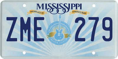 MS license plate ZME279