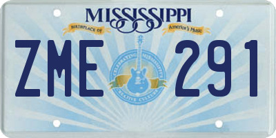 MS license plate ZME291