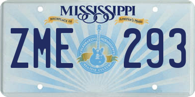 MS license plate ZME293