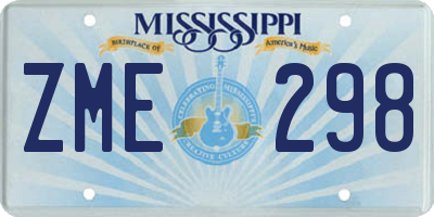 MS license plate ZME298