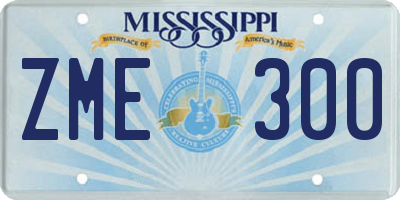 MS license plate ZME300