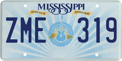 MS license plate ZME319